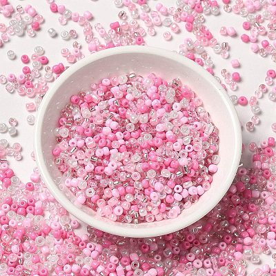 Opaque & Transparent Inside Colours Glass Seed Beads SEED-F004-01A-1