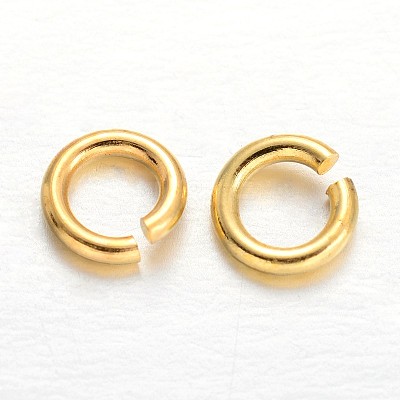 Brass Open Jump Rings KK-F371-5mm-02G-1
