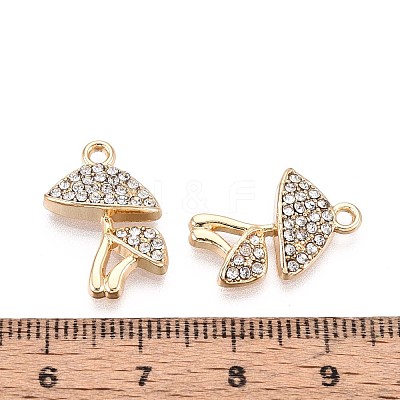 Rack Plating Alloy Rhinestone Pendants PALLOY-T091-27A-G-1
