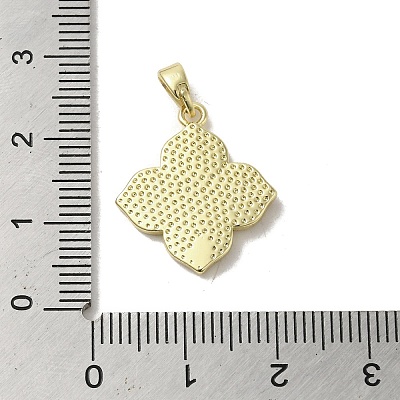 Brass Pave Shell Pendants X-KK-I708-14H-G-1