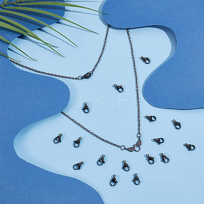 40Pcs 304 Stainless Steel Lobster Claw Clasps STAS-UN0050-15-1