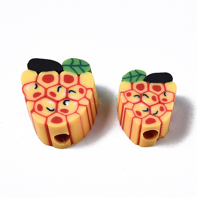 Handmade Grape Polymer Clay Beads CLAY-TD001-41E-1