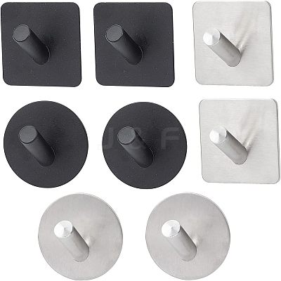 8Pcs 2 Style 304 Stainless Steel Hook Hanger STAS-OC0001-07-1