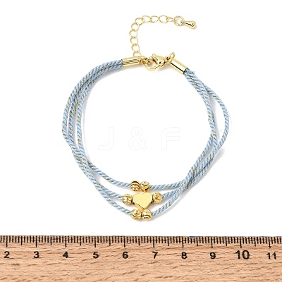 Polyester Multi-Strand Bracelets FB-CBA983F-02G-02-1