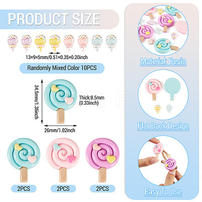 16Pcs 4 Styles Opaque Resin Cabochons CRES-TA0001-90-1