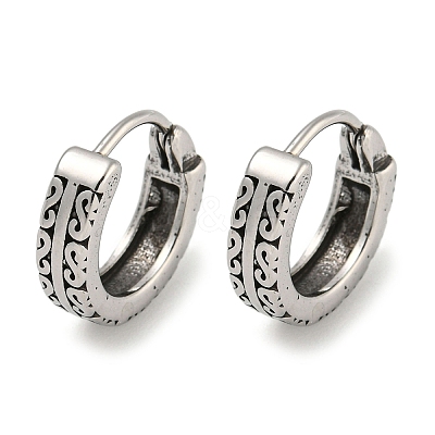 316 Surgical Stainless Steel Hoop Earrings EJEW-D096-23D-AS-1