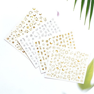 Metallic Nail Decals Stickers MRMJ-R088-29-M-1