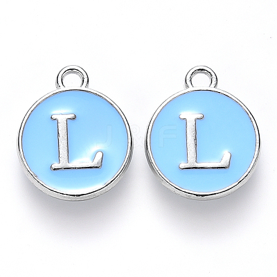 Platinum Plated Alloy Enamel Charms LS-ENAM-S118-04L-P-1