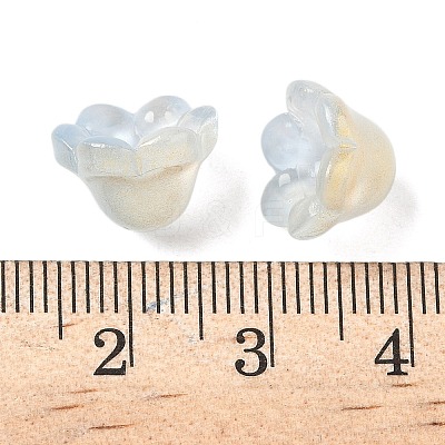 Transparent Glass Beads Caps X-GLAA-B028-01K-1