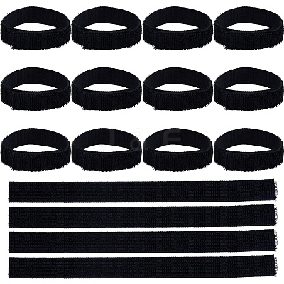 16Pcs Polyester & Nylon Elastic Straps with Hook and Loop Fastener AJEW-FH0007-61A-1