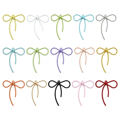 30Pcs 15 Colors Spray Painted Alloy Pendants FIND-CJ0004-23-1