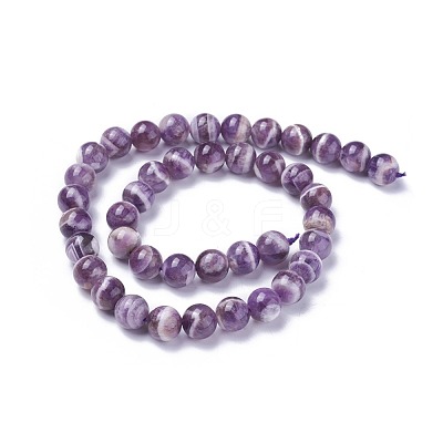 Natural Chevron Amethyst Beads Strands G-G772-05-B-1