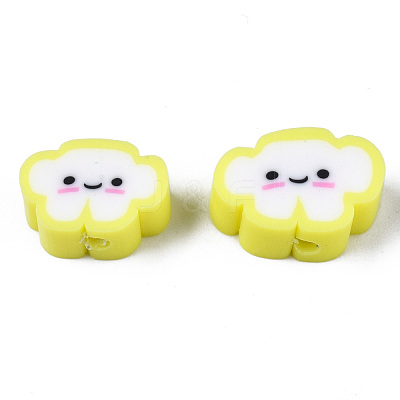 Handmade Polymer Clay Beads X-CLAY-N008-033H-1