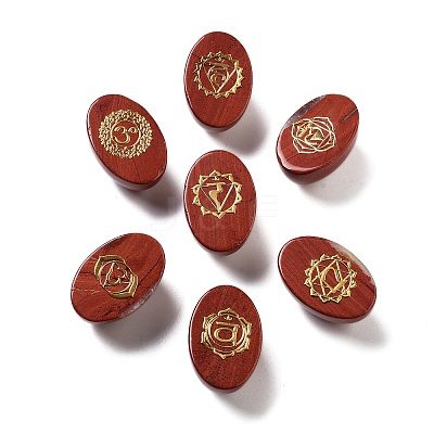 Natural Red Jasper Oval Display Decorations G-F774-01F-1