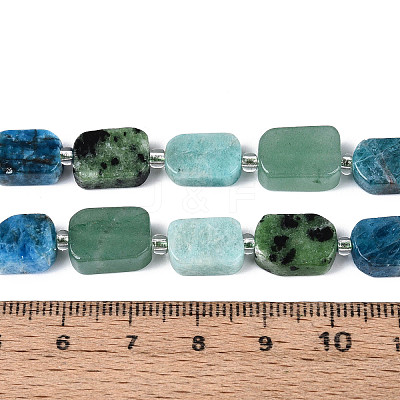 Natural Ruby in Zoisite & Flower Amazonite & Green Aventurine & Apatite Beads Strands G-N358-02A-06-1