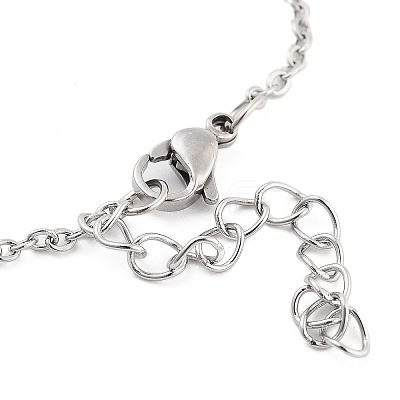 Non-Tarnish Stainless Steel Cable Chain Link Bracelets for Women Men STAS-Z061-01P-09-1