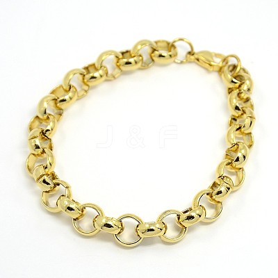 Fashionable 304 Stainless Steel Cable Chain Bracelets STAS-A028-B086G-1