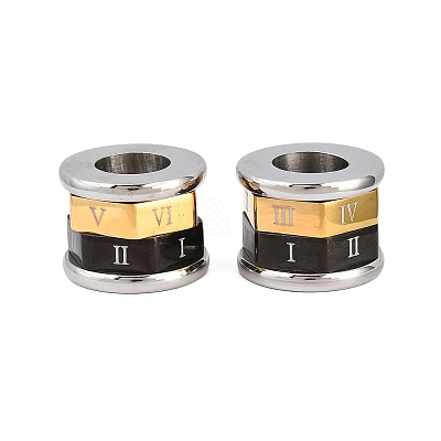 Rotatable 201 Stainless Steel Beads STAS-F339-03-1