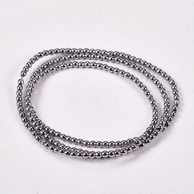 Electroplate Non-Magnetic Synthetic Hematite Beads Strands X-G-J169A-2mm-02-1
