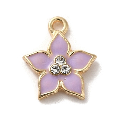 Flower Alloy Enamel Pendants ENAM-A007-05KCG-03-1
