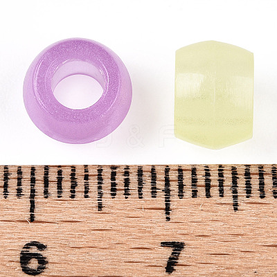 Transparent Luminous Acrylic Beads X-OACR-N137-34-1