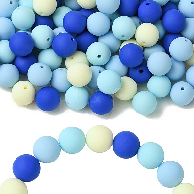 Rubberized Style Opaque Acrylic Beads MACR-CJC0009-02D-1
