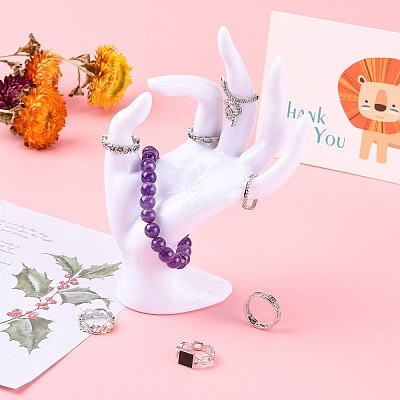 Plastic Ring Display Hand Model DIY-I047-04B-1