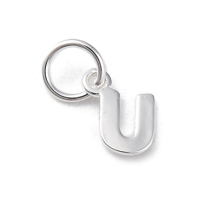 925 Sterling Silver Letter Charms STER-C012-01S-U-1