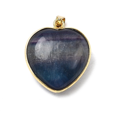 Natural Fluorite Pendants G-B149-10G-08-1