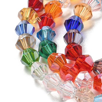 Transparent Electroplate Glass Beads Strands GLAA-F029-2mm-C29-1