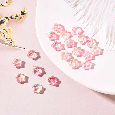 20Pcs Spray Painted Glass Beads GLAA-YW0001-13-1