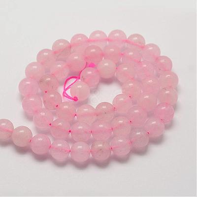 Natural Rose Quartz Bead Strands G-P281-02-10mm-1