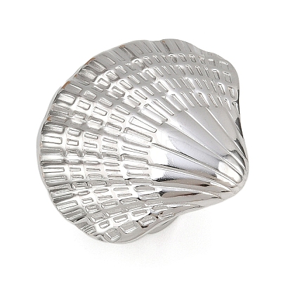 Adjustable 304 Stainless Steel Cuff Rings for Women RJEW-B135-05P-1