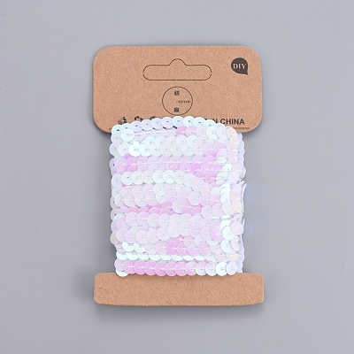 Plastic Paillette/Sequins Chain Rolls PVC-WH0005-01J-1
