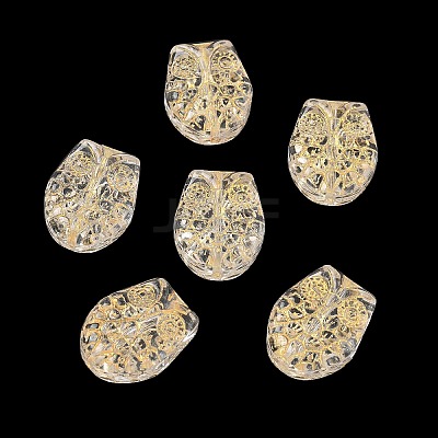 Baking Paint Transparent Glass Beads DGLA-N018-14D-1