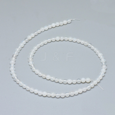 Natural White Agate Beads Strands G-D0005-27-4mm-1