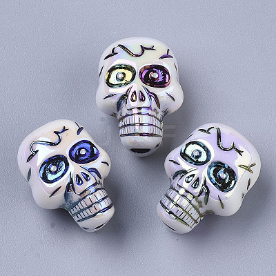 Plating Acrylic Beads PACR-R244-01-1