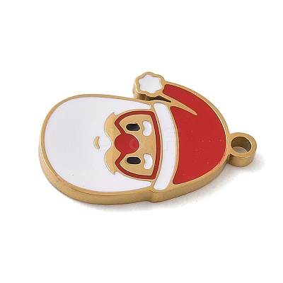 Christmas Themes 304 Stainless Steel Enamel Pendants STAS-K312-04B-G-1