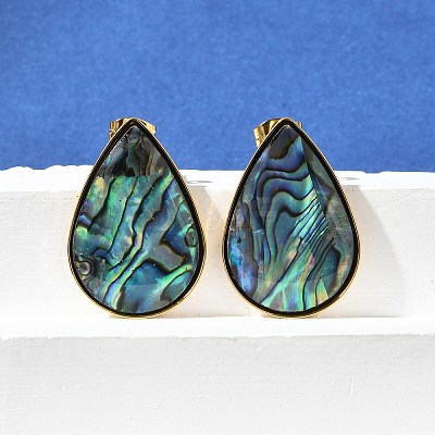 304 Stainless Steel Stud Earrings EJEW-C138-01G-1