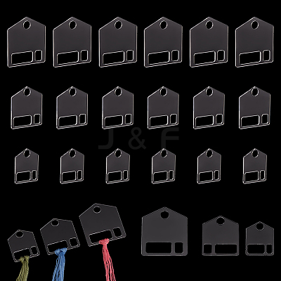 30Pcs 3 Style Acrylic Thread Winding Boards FIND-PH0018-40-1