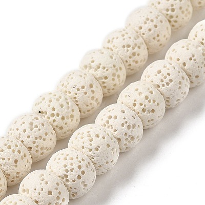 Natural Lava Rock Dyed Beads Strands G-Z036-A01-04-1