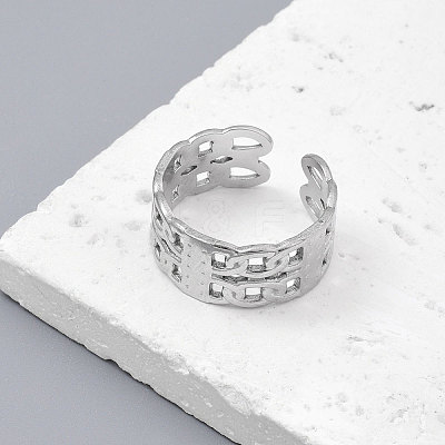 Non-Tarnish 201 Stainless Steel Finger Rings RJEW-H223-02P-09-1