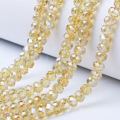 Electroplate Glass Beads Strands EGLA-A034-T8mm-B18-1