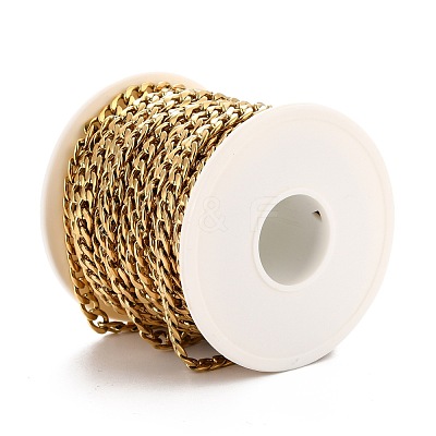 PVD Vacuum Plating 304 Stainless Steel Cuban Link Chains CHS-K016-02A-G-1