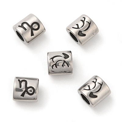 Oval with Constellation 304 Stainless Steel Beads STAS-E215-05AS-02-1