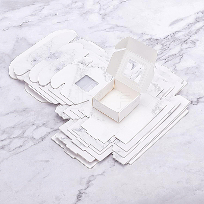 24Pcs 6 Styles Paper with PVC Candy Boxes CON-BC0002-14B-1