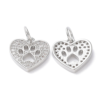 Brass Micro Pave Cubic Zirconia Pendants KK-R148-01P-1