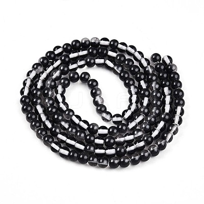 Baking Paint Transparent Glass Beads Strands DGLA-N011-6mm-10-1