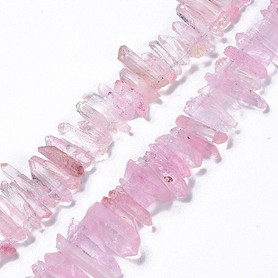 Natural Crackle Quartz Crystal Dyed Beads Strands G-I345-05B-1