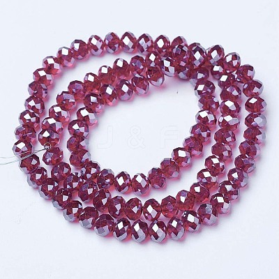 Electroplate Glass Beads Strands EGLA-A034-T8mm-A02-1
